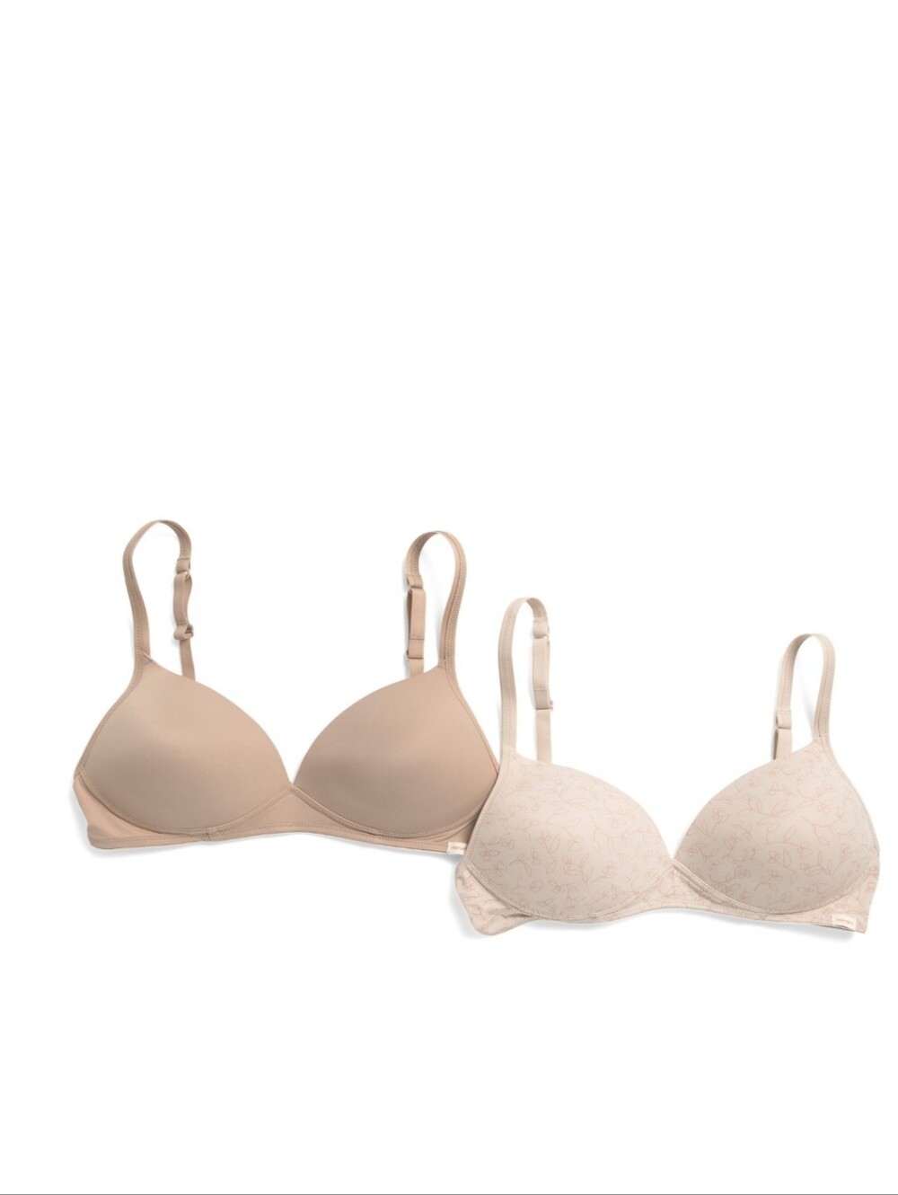 NWOT Warners Elements Of Bliss Wire Free Bras 38C 2 Pack - Butterscotch